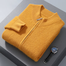 Load image into Gallery viewer, Elegant Men&#39;s Half-high Collar Loose Thick Zip Wool Knitted Sweater, in 6 Beautiful Colors, S to XXXL