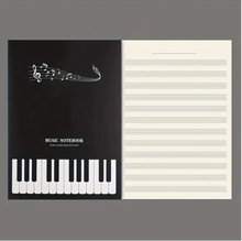 Load image into Gallery viewer, Staff Notebook With 24 Sheets Of Music Scores And Songbooks, Music Practice Book, And Instrument Accessories