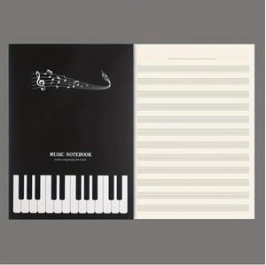 Staff Notebook With 24 Sheets Of Music Scores And Songbooks, Music Practice Book, And Instrument Accessories