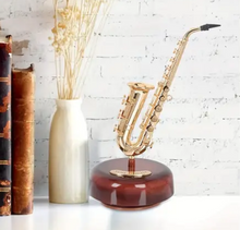 Load image into Gallery viewer, Enchanted Alto Saxophone Music Box - Melodic Classical Tunes, Rotating Display Base - Elegantly Decorates Homes