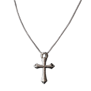 Elegant Big FDL Cross Pendant with a Thick Chain