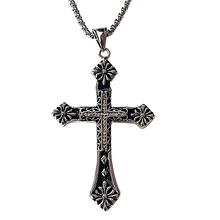 Load image into Gallery viewer, Elegant Big FDL Cross Pendant with a Thick Chain