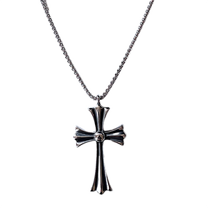 Elegant Big FDL Cross Pendant with a Thick Chain