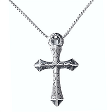 Load image into Gallery viewer, Elegant Big FDL Cross Pendant with a Thick Chain