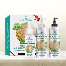 Load image into Gallery viewer, Rosemary Rice Water Hair Growth System Kit - Shampoo, Conditioner and Leave-in Serum