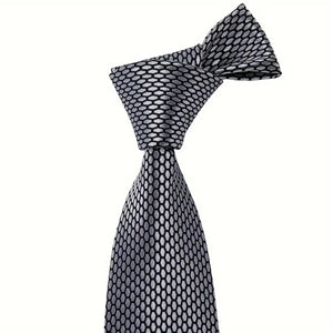 3PCS Luxury Men's Tie Set - Exquisite Woven Polyester Jacquard Necktie with Matching Pocket Square and Cufflinks for Men