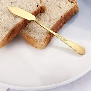 Premium Golden Stainless Steel Butter Knives - Perfect For Breakfast, Sandwiches, Cheese & Condiments