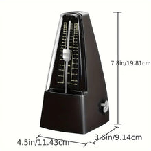 Load image into Gallery viewer, Mechanical Metronome Black Musical Instruments Plastic Metronome High-Precision Beat Tempo