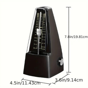 Mechanical Metronome Black Musical Instruments Plastic Metronome High-Precision Beat Tempo