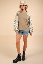 Load image into Gallery viewer, VERY J Printed Long Sleeve Round Neck Knit Top