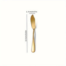 Load image into Gallery viewer, Premium Golden Stainless Steel Butter Knives - Perfect For Breakfast, Sandwiches, Cheese &amp; Condiments