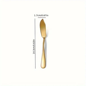 Premium Golden Stainless Steel Butter Knives - Perfect For Breakfast, Sandwiches, Cheese & Condiments