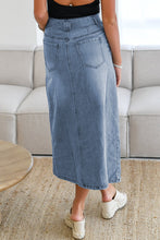 Load image into Gallery viewer, Tied Slit Denim Skirt