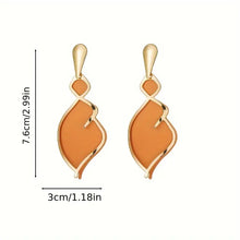 Load image into Gallery viewer, Bohemian Style Drop Earrings, 1 Pair Luxury Fashion Orange Enamel Dangle Earrings, Statement Jewelry For Women