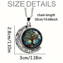 Load image into Gallery viewer, 1pc Exquisite Tree of Life Necklace - Rotatable Design with Durable Glass Alloy Pendant and Luminous Finish