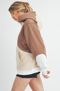 Aemi + Co Color Block Hoodie with Kangaroo Pocket, Designers' Choice - #shop_name - women clothes