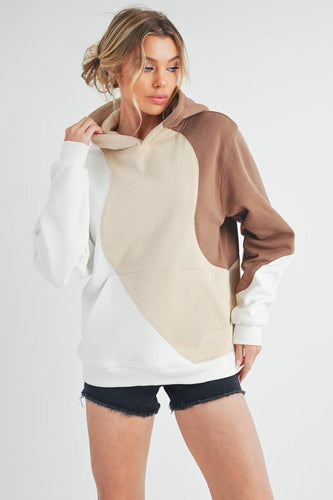 Aemi + Co Color Block Hoodie with Kangaroo Pocket, Designers' Choice - #shop_name - women clothes