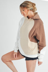 Aemi + Co Color Block Hoodie with Kangaroo Pocket, Designers' Choice - #shop_name - women clothes