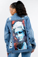 Load image into Gallery viewer, American Bazi Full Size Button Up Distressed Denim Jacket - #shop_name - women clothes