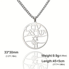 Load image into Gallery viewer, Stainless Steel Hexagonal Star Pendant Necklace - Durable &amp; Stylish Unisex Party Accessory