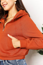 Load image into Gallery viewer, Double Take Half-Zip Long Sleeve Hoodie for Girls and Women