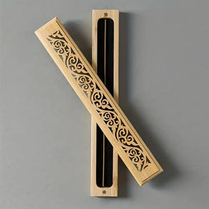 Elegant Wooden Incense Holder with Ash Catcher - Perfect for Aromatherapy, Meditation, Yoga and Spa