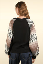 Load image into Gallery viewer, VERY J Printed Long Sleeve Round Neck Knit Top