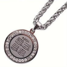 Load image into Gallery viewer, Islamic Zircon Scripture Badge Pendant Necklace, Fashion Jewelry, Gift Accessories For Men And Women