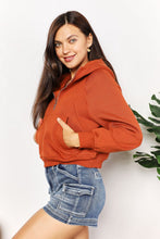 Load image into Gallery viewer, Double Take Half-Zip Long Sleeve Hoodie for Girls and Women