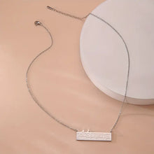 Load image into Gallery viewer, Women&#39;s Corrosion-Resistant Rectangular Farsi Calligraphy Necklace With Dove &amp; Love Bird