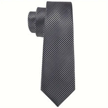 Load image into Gallery viewer, 3PCS Luxury Men&#39;s Tie Set - Exquisite Woven Polyester Jacquard Necktie with Matching Pocket Square and Cufflinks for Men