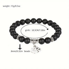 Load image into Gallery viewer, Stone Beaded Bracelets, Alloy Om Charm, Classic Fashion Jewelry, Stretch Wristbands