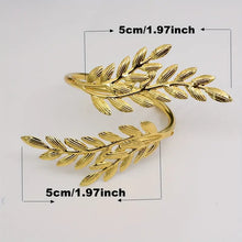 Load image into Gallery viewer, Wheat-Shaped Napkin Rings (6 Pieces) - Elegant Decorative Accents for Wedding, Dinner, Party Table Settings