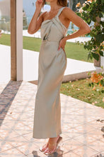 Load image into Gallery viewer, Elegant Knotted Single Shoulder Maxi Dress, Evening Dresss