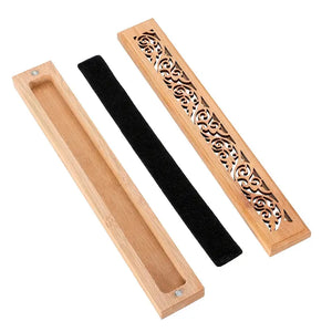 Elegant Wooden Incense Holder with Ash Catcher - Perfect for Aromatherapy, Meditation, Yoga and Spa