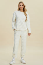 Load image into Gallery viewer, Double Take Full Size Texture Round Neck Long Sleeve Top and Pants Set