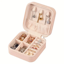 Load image into Gallery viewer, Small Jewelry Box, Travel Portable Jewelry Case For Ring, Pendant, Earring, Necklace, Bracelet Organizer Storage Holder Boxes