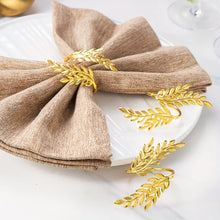 Load image into Gallery viewer, Wheat-Shaped Napkin Rings (4 Pieces) - Elegant Decorative Accents for Wedding, Dinner, Party Table Settings