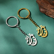 Load image into Gallery viewer, Unique Rune Design Hollow Stainless Steel Keychain for Men - Durable, Anti-Rust, and Stylish Accessory