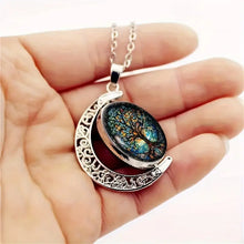 Load image into Gallery viewer, 1pc Exquisite Tree of Life Necklace - Rotatable Design with Durable Glass Alloy Pendant and Luminous Finish