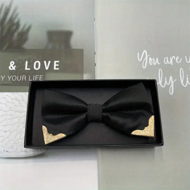 Classic Solid Color Mens Bow Tie - Premium Durable Design for Formal Events and Weddings - Black