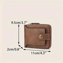 Load image into Gallery viewer, Men&#39;s Stylish Tree Pattern Wallet - Zipper Buckle, PU Credit Card Holder, Small Zipper Coin Storage, Button Closure