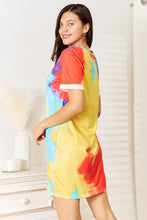 Load image into Gallery viewer, Shiny Tie-Dye V-Neck Twisted Dress for Girls and Women - Size S, SALE!