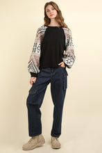 Load image into Gallery viewer, VERY J Printed Long Sleeve Round Neck Knit Top