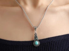 Load image into Gallery viewer, Elegant Necklace and Earrings Set with Turquoise Agate