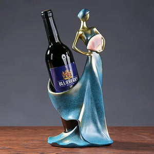 Elegant Female Figure Resin Wine Rack Statue - Abstract Art for Home & Bar Decor, Perfect for Living Room, Dining Area, and Special Occasions