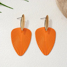 Load image into Gallery viewer, Elegant Orange Leaf-Shaped Stud Earrings For Women - Stainless Steel Posts, Iron Crafted