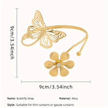 Load image into Gallery viewer, Elegant Flower Butterfly Design Curtain Strap - Minimalist Hollow Out Curtain Buckle with Easy Installation