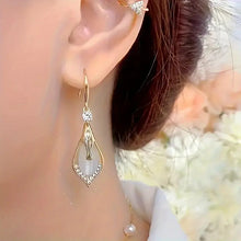 Load image into Gallery viewer, Elegant Sparkling Imitation Zircon Drop Earrings - Fashionable Alloy Design for Women