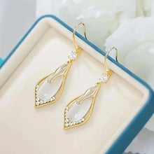 Load image into Gallery viewer, Elegant Sparkling Imitation Zircon Drop Earrings - Fashionable Alloy Design for Women